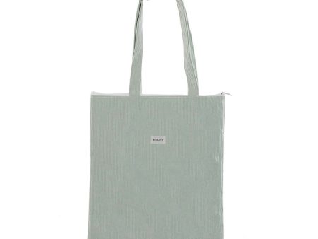 Shopping Bag Versa Corduroy Green 40 x 33 cm on Sale