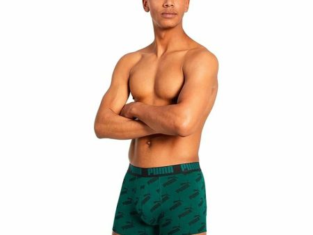 Men s Boxer Shorts Puma Basic Green Hot on Sale