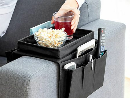 Sofa Tray with Organiser for Remote Controls InnovaGoods IG814809 Polyester (Refurbished A) For Cheap