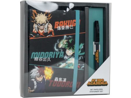 Stationery Set My Hero Academia 2 Pieces Black Orange on Sale