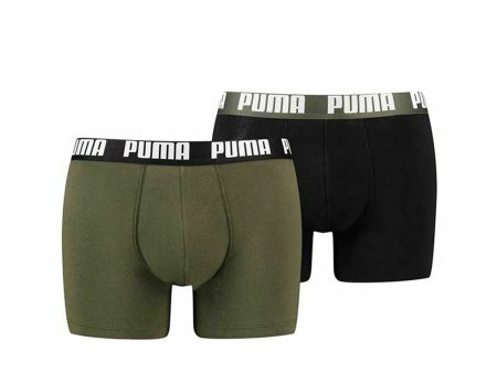 Men s Boxer Shorts Puma Black Green 2 Pieces Hot on Sale