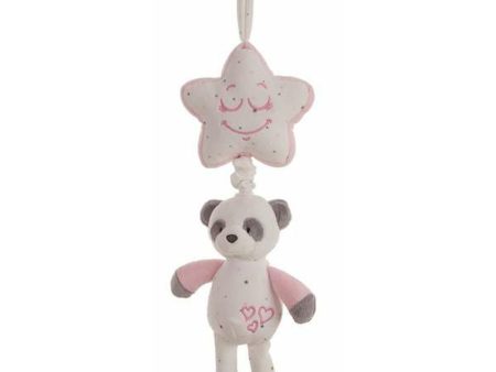 Musical Rattle Baby Panda 35 cm Star Pink Supply