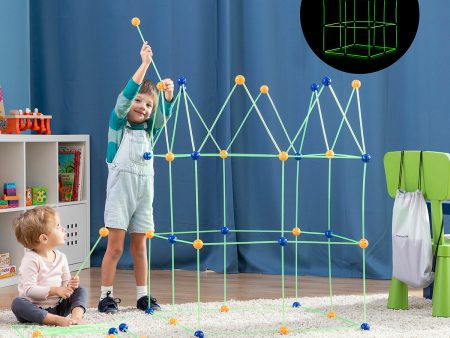 Children’s Fort Building Kit Builkitt InnovaGoods 155 Pieces For Discount