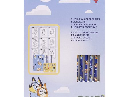 Stationery Set Bluey 16 Pieces Blue Online Hot Sale