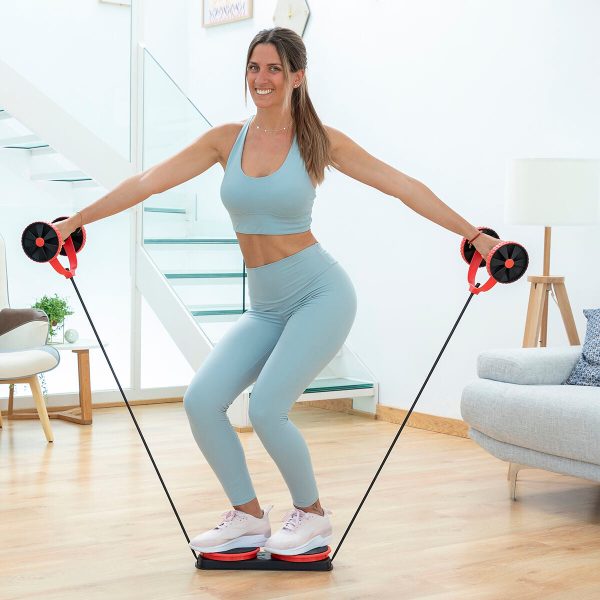 Abdominal Roller with Rotating Discs, Elastic Bands and Exercise Guide Twabanarm InnovaGoods Online