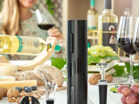 Electric Corkscrew with Accessories for Wine Corking InnovaGoods Hot on Sale