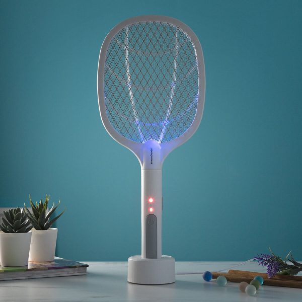 2-in-1 Rechargeable Insect Killing Racket with UV Light KL Rak InnovaGoods Supply