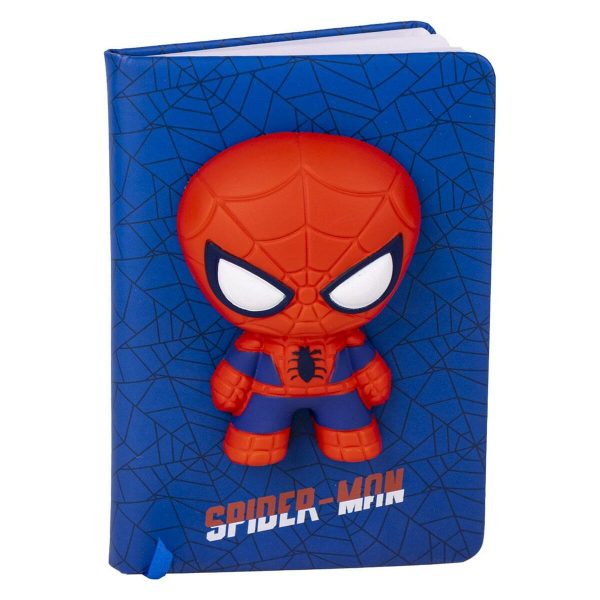 Notebook Spider-Man SQUISHY Blue 18 x 13 x 1 cm Fashion