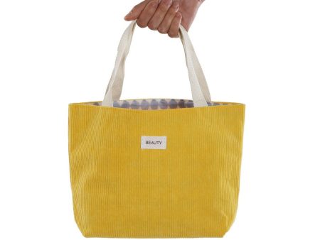 Bag Versa Corduroy Yellow 9 x 22 x 23 cm Supply