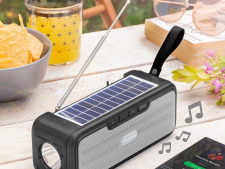 Wireless Speaker with Solar Charging and LED Torch Sunker InnovaGoods For Cheap