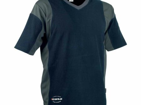 Men’s Short Sleeve T-Shirt Cofra Java Dark blue Online now