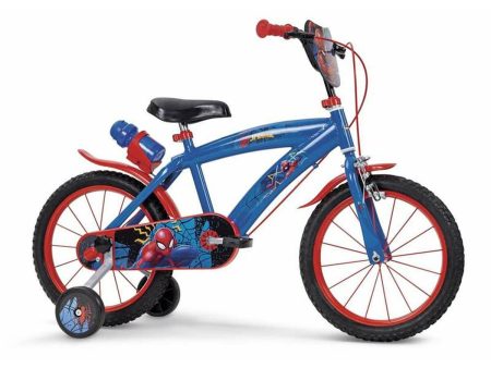 Children s Bike Spider-Man Huffy Blue Red 16  Online now