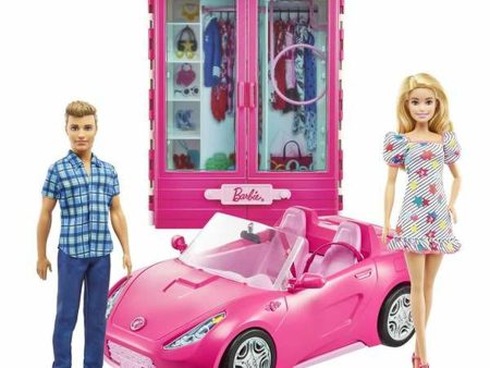 Dolls Set Barbie GVK05 Figures x 2 Car Cupboard Discount