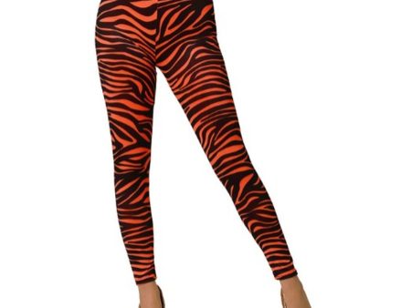 Leggings Stripes Orange Cheap