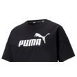 Women’s Short Sleeve T-Shirt Puma CROPPED LOGO TEE 586866 01  Black For Discount