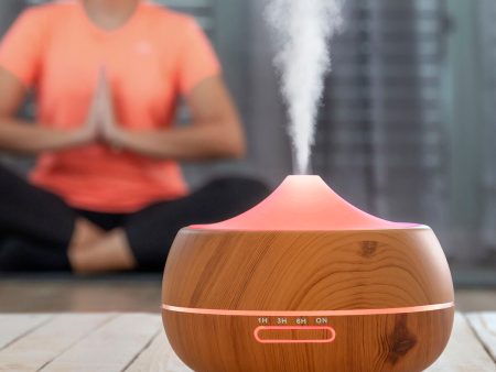 Aroma Diffuser Humidifier with Multicolour LED Wooden-Effect InnovaGoods For Discount