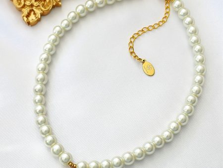 24K Seashell Czech Pearls Choker Online Hot Sale