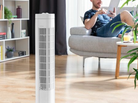 Tower ventilator Fankol InnovaGoods White 50 W Online now