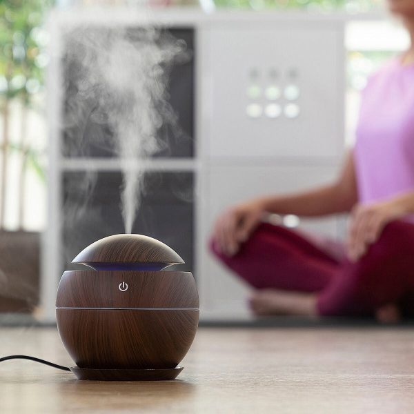 Mini Humidifier Scent Diffuser Dark Walnut InnovaGoods For Sale