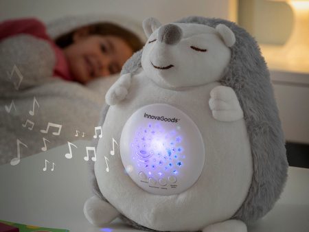 Hedgehog Soft Toy with White Noise and Nightlight Projector Spikey InnovaGoods on Sale