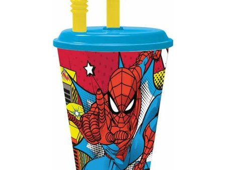 Cup with Straw Spider-Man Arachnid Grid 430 ml Online