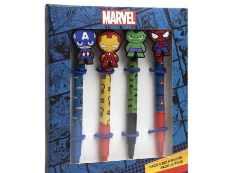 Set of Biros Marvel 4 Pieces Multicolour on Sale