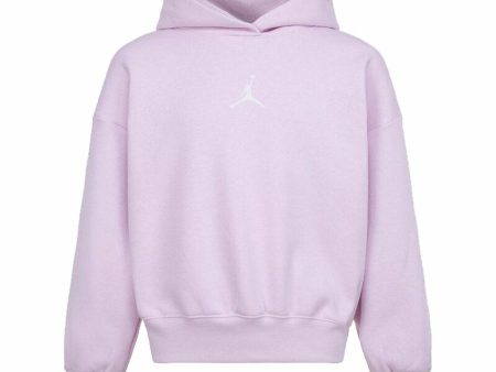 Hooded Sweatshirt for Girls Jordan Icon Play White Lavendar For Discount