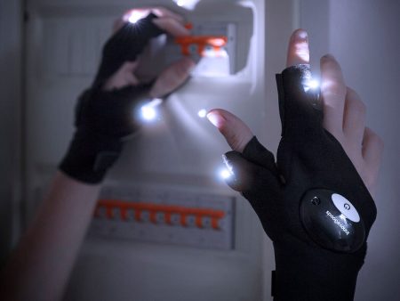 Gloves with LED Light Gleds InnovaGoods 2 Units Online Hot Sale