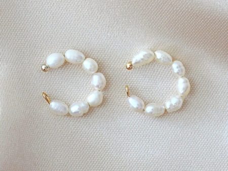 18 Karats Freshwater Pearl Ear Cuffs (Pair) Sale