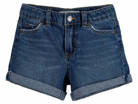 Jeans Levi s Girlfriend Shorty Blue Girl Steel Blue For Cheap