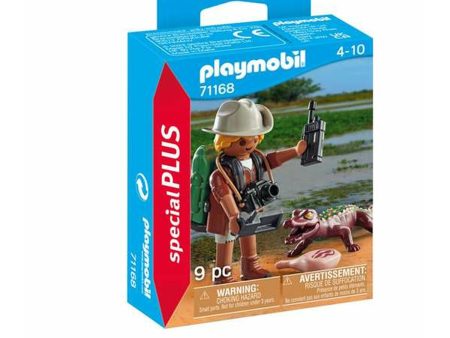 Playset Playmobil Special Plus: Researcher with Alligator 71168 9 Pieces For Discount