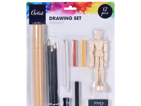 Drawing Set Artist (12 Pcs) Supply