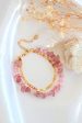 Strawberry Quartz & 24 Karats Double-Layered Bracelet Supply