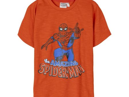 Child s Short Sleeve T-Shirt Spider-Man Orange Online