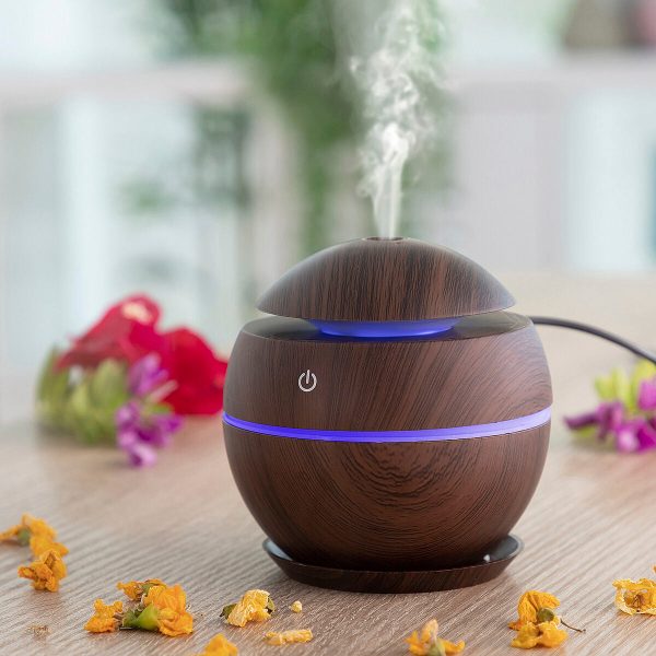 Mini Humidifier Scent Diffuser Dark Walnut InnovaGoods For Sale