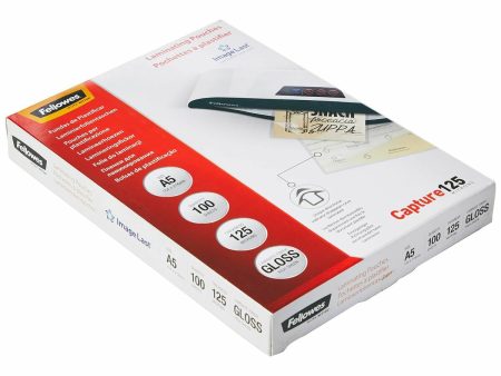 Laminating Pouches Fellowes 100 Pieces A5 Transparent (5 Units) For Cheap