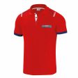 Men’s Short Sleeve Polo Shirt Sparco Martini Racing Red (Size M) Online Hot Sale