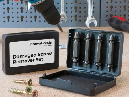 Damaged Screw Remover Set InnovaGoods 4 Units on Sale