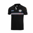 Men’s Short Sleeve Polo Shirt Sparco Martini Racing Black Size XL Online now