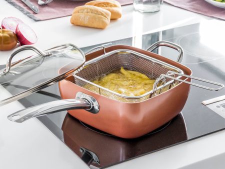 All-Purpose Copper Pan Set 5 in 1 Coppans InnovaGoods 4 Pieces For Discount