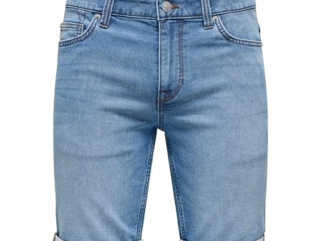 Men s Denim Shorts Only & Sons Onsply 8584 Blue Denim Blue Fashion