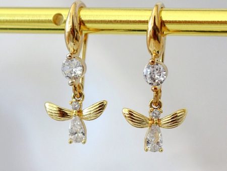 18 Karat Bee Hook Earrings Sale