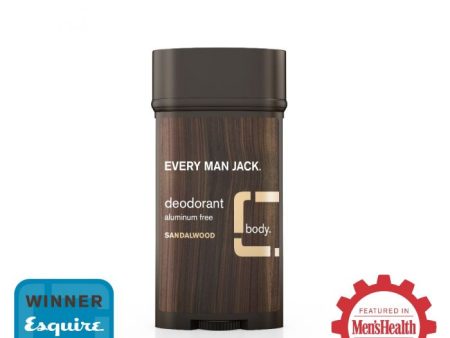 EVERY MAN JACK - Deodorant Sandalwood - 3 oz (85 g) For Sale