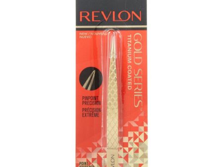 REVLON - Gold Series Titanium Coated Point Tweezer - 1 Count Hot on Sale