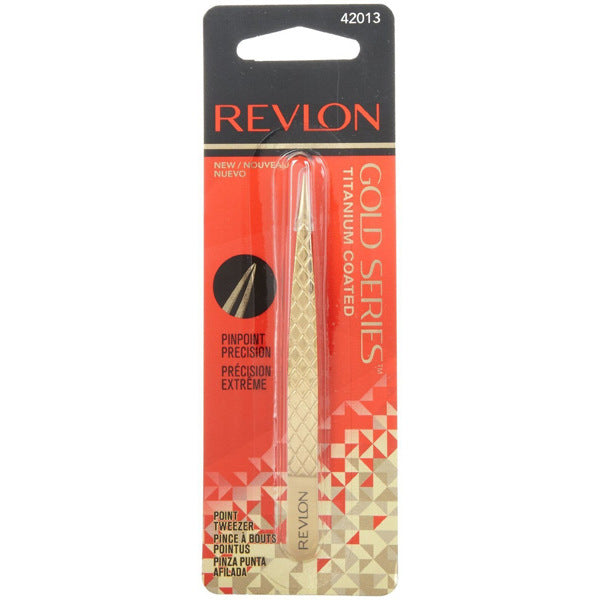 REVLON - Gold Series Titanium Coated Point Tweezer - 1 Count Hot on Sale