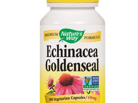 NATURES WAY - Echinacea Goldenseal 450 mg - 100 Vegetarian Capsules Online Hot Sale