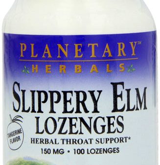 PLANETARY HERBALS - Slippery Elm Lozenges 150 mg Tangerine - 100 Lozenges For Cheap