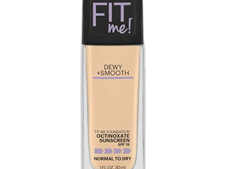 MAYBELLINE - Fit Me Dewy + Smooth Foundation Fair Porcelane - 1 fl oz (30 ml) Hot on Sale