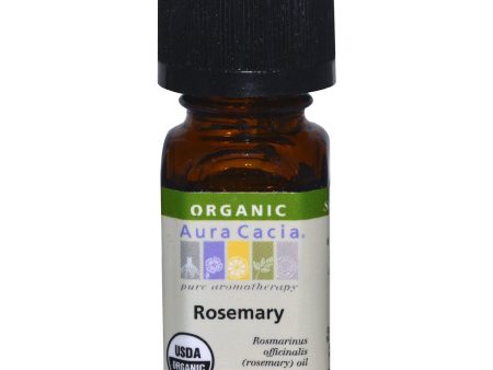 AURA CACIA - Organic Essential Oil Rosemary - 0.25 fl. oz. (7.4 ml) Supply