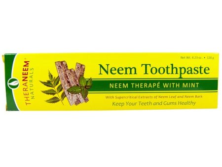 THERANEEM NATURALS - Neem Therap� Toothpaste Mint - 4.23 oz (120 g) Fashion